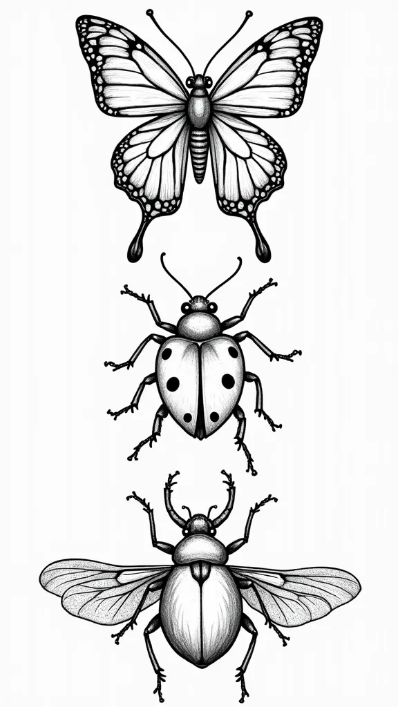 realistic bug coloring pages